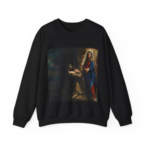 CARRACCI, Lodovico - The Vision of Saint Francis (Artwork) Crewneck Sweatshirt