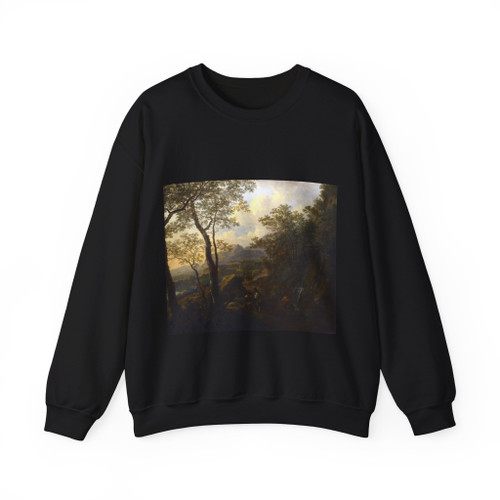 BOTH, Jan - A Rocky Italian Landscape with Herdsmen and Muleteers (Artwork) Crewneck Sweatshirt