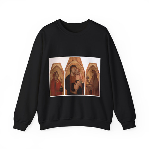 LORENZETTI, Ambrogio - Madonna and Child with Mary Magdalene and St Dorothea (Artwork) Crewneck Sweatshirt