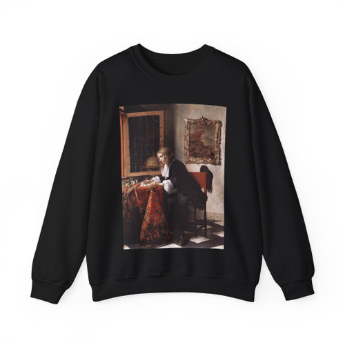 METSU, Gabriel - Man Writing a Letter (Artwork) Crewneck Sweatshirt