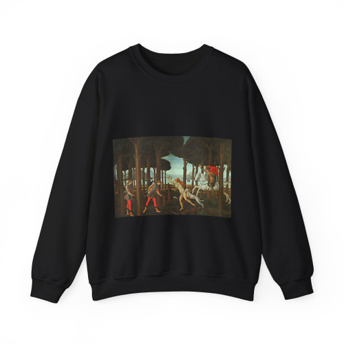 BOTTICELLI, Sandro - Nastagio degli Onesti 1 (Artwork) Crewneck Sweatshirt