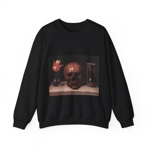 CHAMPAIGNE, Philippe de - Still-Life with a Skull (Artwork) Crewneck Sweatshirt