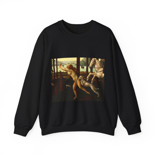 BOTTICELLI, Sandro - Nastagio degli Onesti d 2 (Artwork) Crewneck Sweatshirt