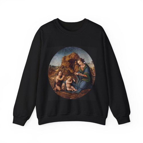 PIERO DI COSIMO - Madonna and Sleeping Christ Child with the Infant St John the Baptist (Artwork) Crewneck Sweatshirt