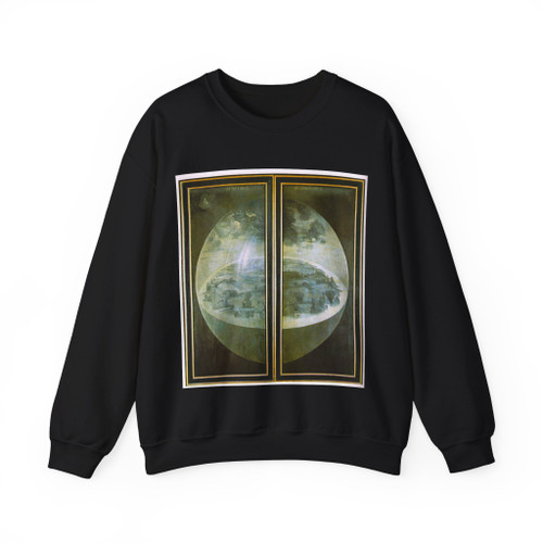 BOSCH, Hieronymus - Garden of Ehly Delights, outer wings of the triptych (Artwork) Crewneck Sweatshirt