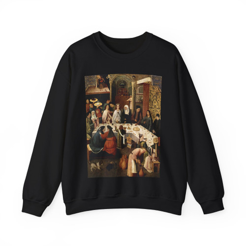 BOSCH, Hieronymus - Marriage Feast at Cana (Artwork) Crewneck Sweatshirt
