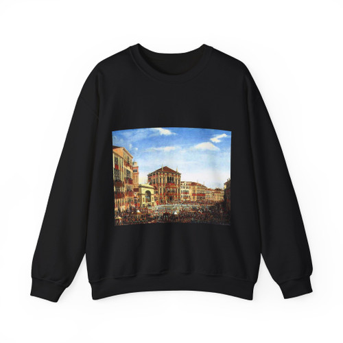 BORSATO, Giuseppe - Napoleon I Presiding over a Regatta in Venice in 1807 (Artwork) Crewneck Sweatshirt
