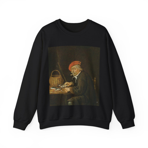 BREKELENKAM, Quiringh van - Man Scaling Fish (Artwork) Crewneck Sweatshirt