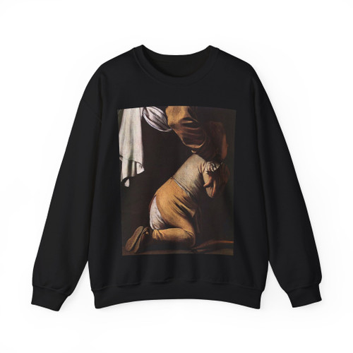 CARAVAGGIO - Madonna del Rosario (detail) (Artwork) Crewneck Sweatshirt