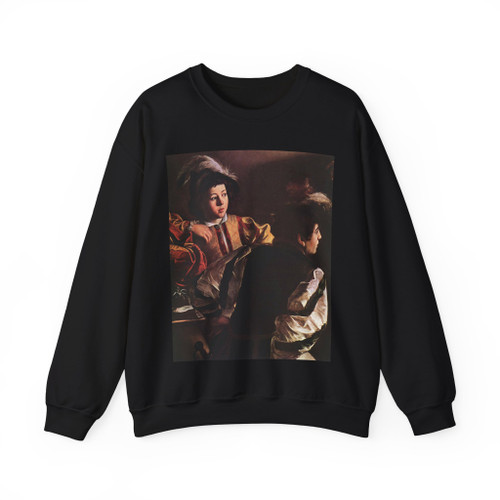 CARAVAGGIO - The Calling of Saint Matthew (detail)2 (Artwork) Crewneck Sweatshirt