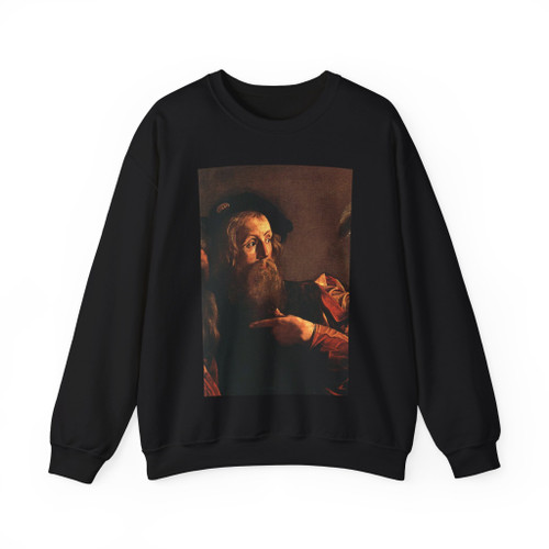 CARAVAGGIO - The Calling of Saint Matthew (detail)4 (Artwork) Crewneck Sweatshirt