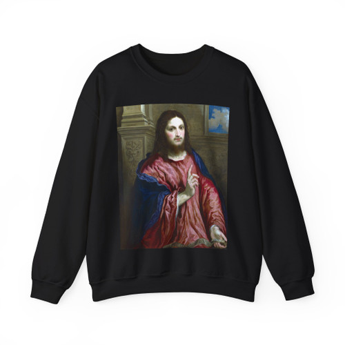 BORDONE, Paris - Christ as 'The Light of the World' (Artwork) Crewneck Sweatshirt