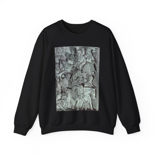 PISANO, Giovanni - Pulpit (detail)5 (Artwork) Crewneck Sweatshirt