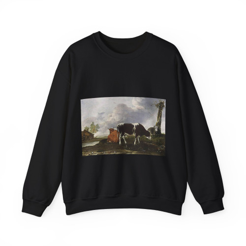 BORSSUM, Anthonie van - Landscape with Cows (Artwork) Crewneck Sweatshirt
