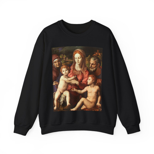 BRONZINO, Agnolo - 3.religious subject - Holy Family (Artwork) Crewneck Sweatshirt