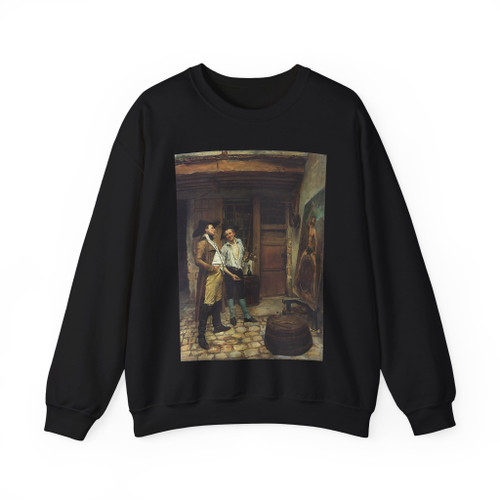 MEISSONIER, Jean-Louis-Ernest - The Sign Painter (Artwork) Crewneck Sweatshirt