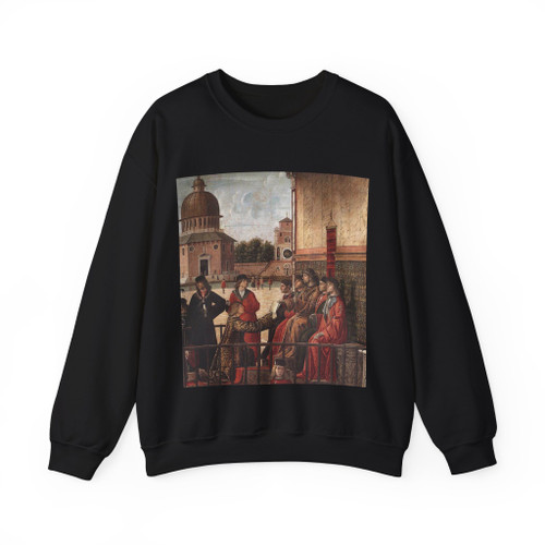 CARPACCIO, Vittore - Arrival of the English Ambassadors (detail)3 (Artwork) Crewneck Sweatshirt