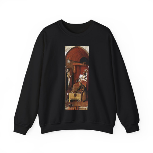 BOSCH, Hieronymus - Death and the Miser1 (Artwork) Crewneck Sweatshirt
