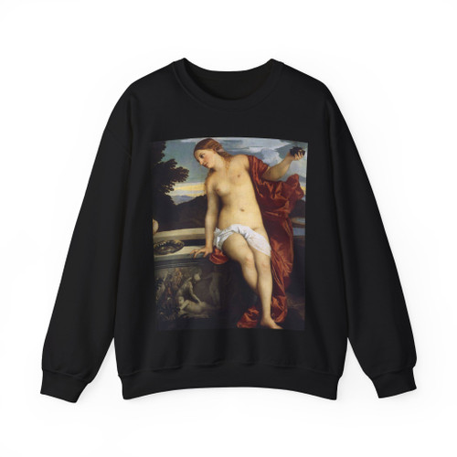 TIZIANO Vecellio - Sacred and Profane Love (detail)2 (Artwork) Crewneck Sweatshirt