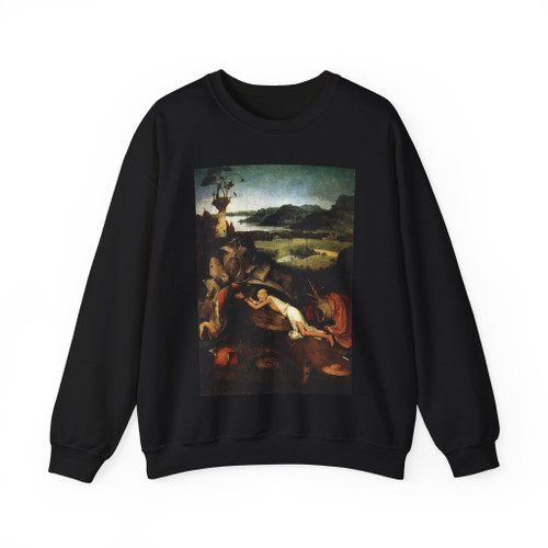 BOSCH, Hieronymus - St Jerome in Prayer (Artwork) Crewneck Sweatshirt