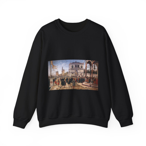 CARPACCIO, Vittore - The Ambassadors Return to the English Court (Artwork) Crewneck Sweatshirt