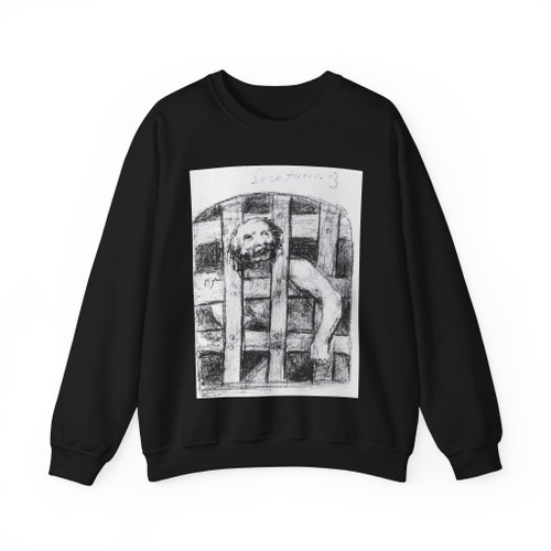 GOYA Y LUCIENTES, Francisco de - A Lunatic behind Bars (Artwork) Crewneck Sweatshirt