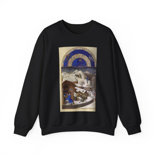 LIMBOURG brothers (Herman, Jean, Paul) - Fevrier (February) (Artwork) Crewneck Sweatshirt