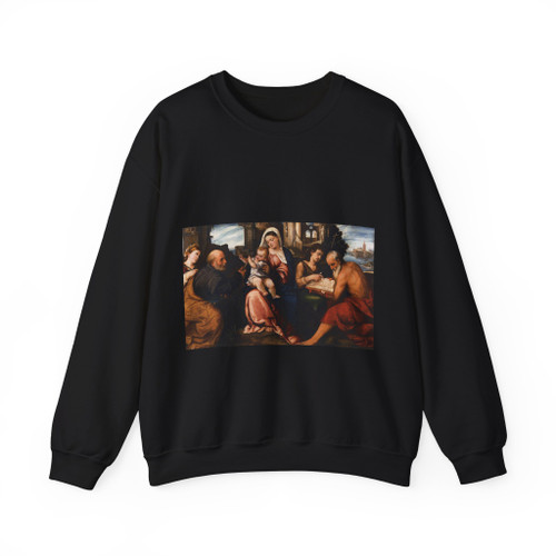 BONIFACIO Veronese - Virgin and Child with Saints (Artwork) Crewneck Sweatshirt