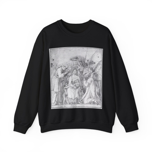 BRAY, Salomon de - Madonna with Angels and Shepherds (Artwork) Crewneck Sweatshirt