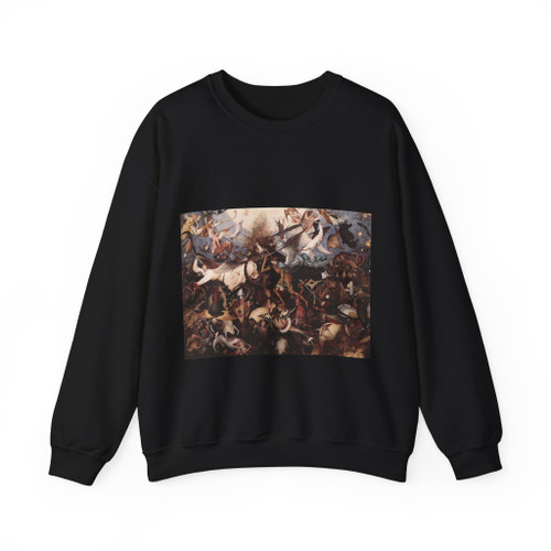 BRUEGEL, Pieter the Elder - 05.demons and devils - The Fall of the Rebel Angels (Artwork) Crewneck Sweatshirt