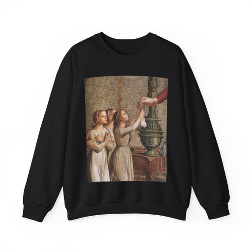ANTONIAZZO Romano - Annunciation (detail) (Artwork) Crewneck Sweatshirt