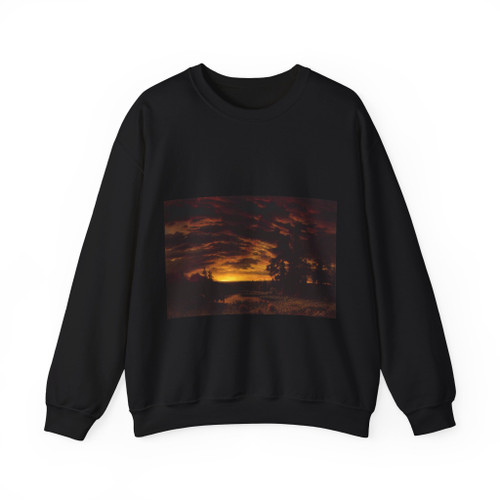 BIERSTADT, Albert - Evening on the Prarie (Artwork) Crewneck Sweatshirt
