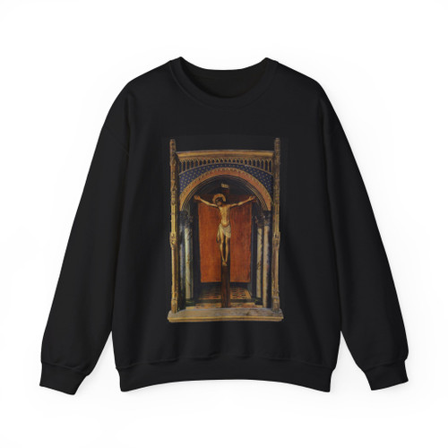 BERRUGUETE, Pedro - Christ on the Cross (Artwork) Crewneck Sweatshirt