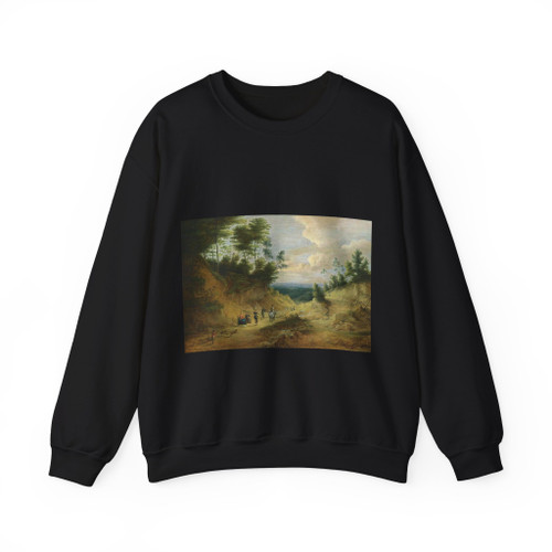 UDEN, Lucas van - Wooded Dune Landscape (Artwork) Crewneck Sweatshirt