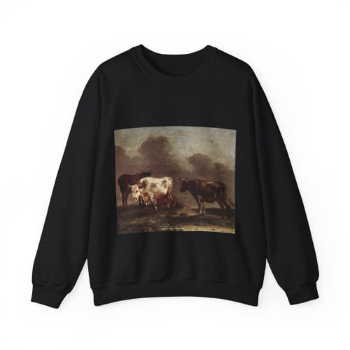 POTTER, Paulus - Cows in a Meadow (Artwork) Crewneck Sweatshirt