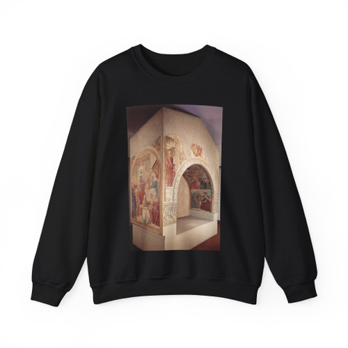 GOZZOLLI, Benozzo - Shrine of the Visitation (Artwork) Crewneck Sweatshirt