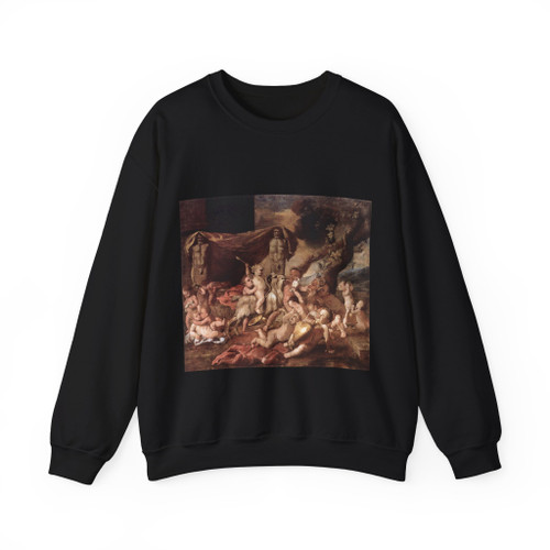 POUSSIN, Nicolas - Bacchanal of Putti (Artwork) Crewneck Sweatshirt