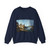 MARIESCHI, Michele - Buildings and Figures near a River with Shipping (Artwork) Crewneck Sweatshirt