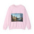 MARIESCHI, Michele - Buildings and Figures near a River with Shipping (Artwork) Crewneck Sweatshirt