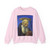 Domenico Veneziano - Head of a Tonsured, Bearded Saint (Artwork) Crewneck Sweatshirt