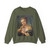 BOUCHER, Francois - Young Woman with a Bouquet of Roses (Artwork) Crewneck Sweatshirt