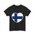 Heart Flag of Finland - T-Shirt
