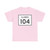 Illinois 104 (Illinois) (Road Sign) T-Shirt