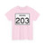 Indiana 203 (Indiana) (Road Sign) T-Shirt
