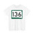SD 136 (South Dakota) (Road Sign) T-Shirt