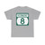 Vermont 8 (Vermont) (Road Sign) T-Shirt