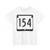 WIS 154 (Wisconsin) (Road Sign) T-Shirt