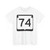 WIS 74 (Wisconsin) (Road Sign) T-Shirt