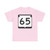 WIS 65 (Wisconsin) (Road Sign) T-Shirt