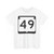 WIS 49 (Wisconsin) (Road Sign) T-Shirt